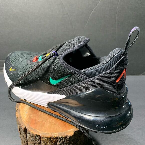 Nike Air Max 270 Womens Black Multi Color Sneakers Shoe Size 8 - Picture 2 of 9